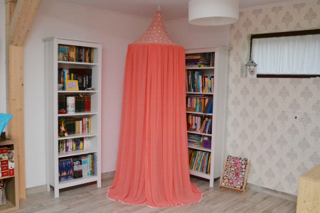Baldachin - Baldachin de tavan roz intens fucsia, diametru 75 cm