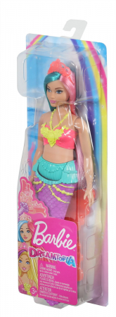 Barbie papusa sirena cu coronita roz deschis [0]