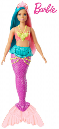Barbie papusa sirena cu coronita roz deschis [1]