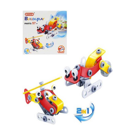 Set de constructie 2 in 1 Elicopter / Snowmobil, 57 piese [3]