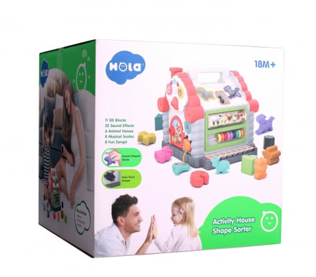 Jucarii bebelusi 10-36 luni - Casuta Educativa A Animalutelor Cu Sunete Si Lumini