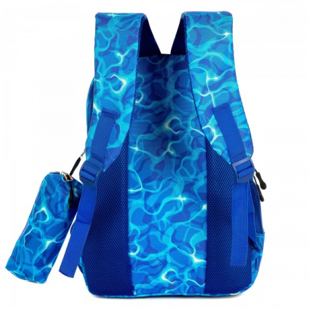 Ghiozdan scoala Mesco 4 compartimente si penar, Bleumarin, 44 x 32 x 16 cm [1]