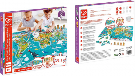 Hape Puzzle 2 In 1 Turul Lumii [5]