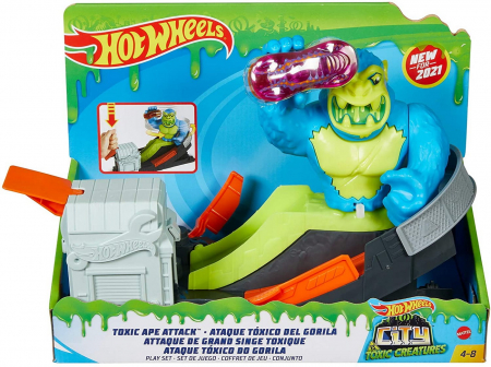 HOT WHEELS CITY CURSA CU OBSTACOL ATACUL GORILEI [0]
