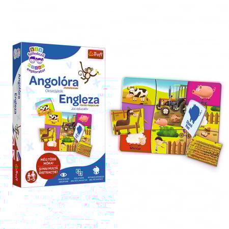 Puzzle - Joc Educativ Edupuzzle Engleza Pentru Prescolari