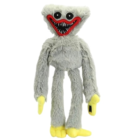Idei cadouri - Jucarie de Plus Huggy Wuggy, 40 cm, Brate Flexibile Albastru Deschis