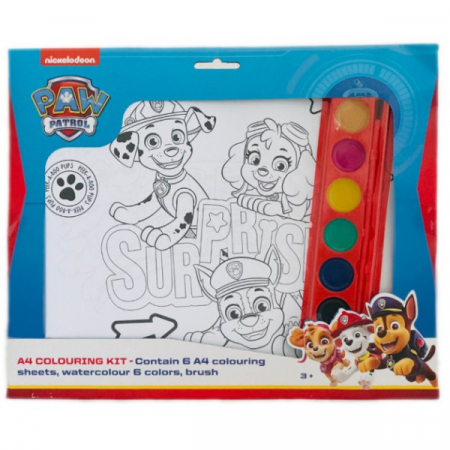 Kit De Colorat A4 Cu Acuarele Paw Patrol [0]