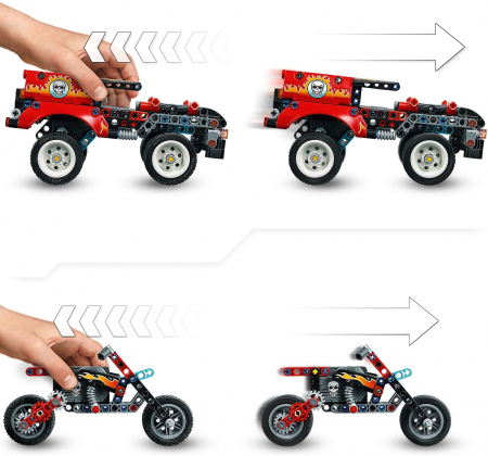 LEGO TECHNIC CAMION SI MOTOCICLETA PENTRU CASCADORII 42106 [5]
