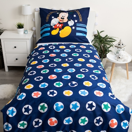 Lenjerie pat 140 x 200 cm, 100% bumbac Mickey Mouse [4]