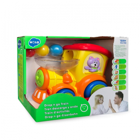 Jucarii - Hola Toys - Locomotiva cu bile cu sunete si lumini