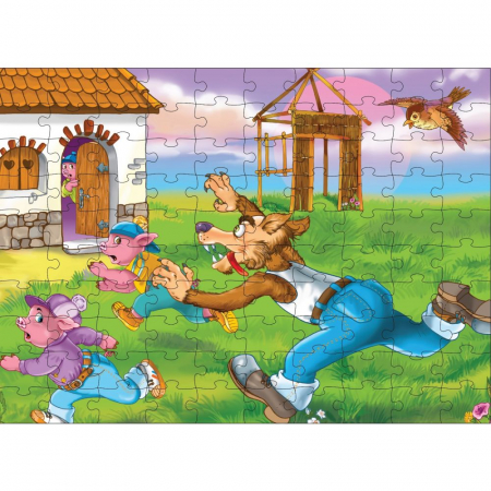 Noriel Puzzle 100 piese - Cei Trei Purcelusi [1]