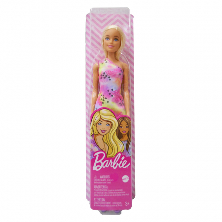 Papusa Barbie cu parul blond si rochita inflorata [0]