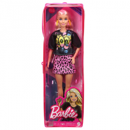 Papusa Barbie Fashionistas - Barbie blonda cu tinuta de vara rock [0]