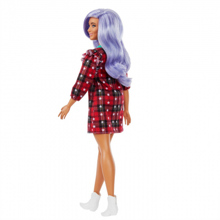 Papusa Barbie Fashionistas - Barbie cu parul mov si rochita cu stelute [3]