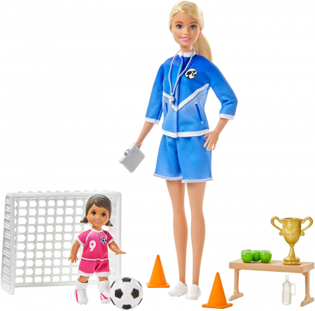 Papusa Mattel Barbie Cariere Antrenor de Fotbal Blonda [1]