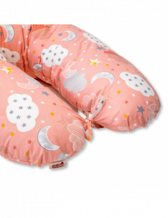 Perna cornulet 3 in 1 din bumbac, norisori roz [1]