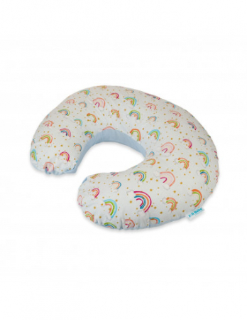 Perna pentru alaptare 2 in 1 cu husa detasabila, curcubeu multicolor [2]