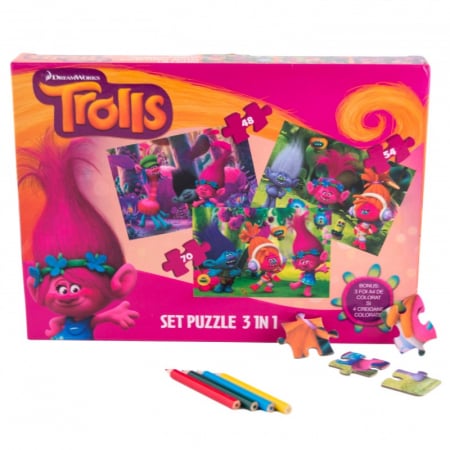 Puzzle 3 in 1 Trolls [0]