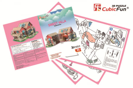 Puzzle 3D CubicFun-Sweet Villa 84 Piese [4]