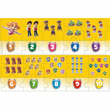 Puzzle Educational 20 Piese Numere Patrula Catelusilor [1]