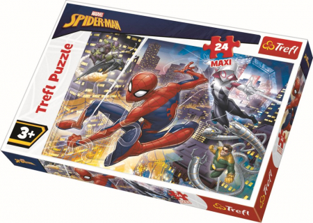 Puzzle Maxi Trefl, Curajosul Spider-Man, 24 piese [0]