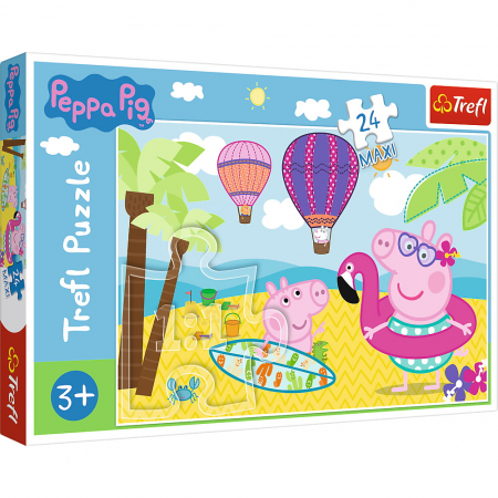 Puzzle Maxi Trefl, Peppa Pig in vacanta, 24 piese [0]