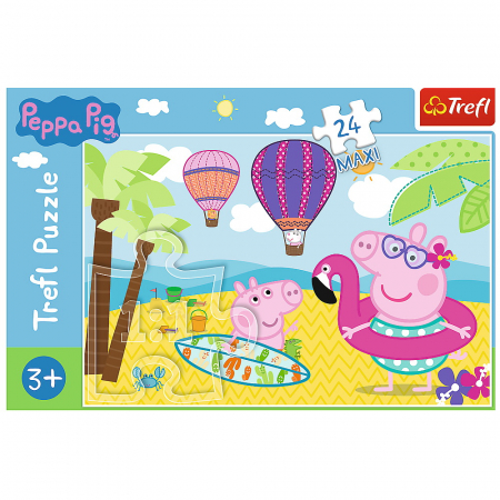 Puzzle Maxi Trefl, Peppa Pig in vacanta, 24 piese [2]