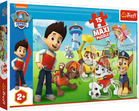 Puzzle Patrula Catelusilor In Actiune, 15 Piese Maxi Trefl [0]