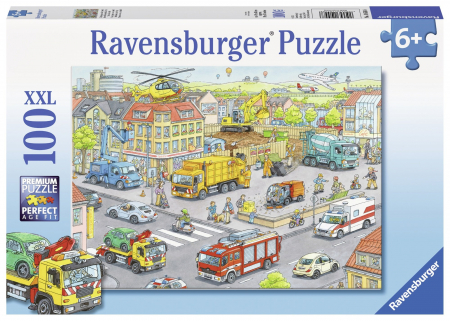 Puzzle Ravensburger - Utilaje in oras, 100 piese [0]