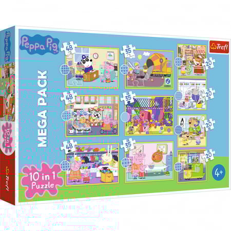 Jucarii - PUZZLE TREFL 10IN1 INTALNESTE-O PE PEPPA PIG