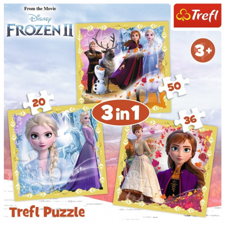 PUZZLE TREFL 3IN1 FROZEN2 ANA SI ELSA [4]