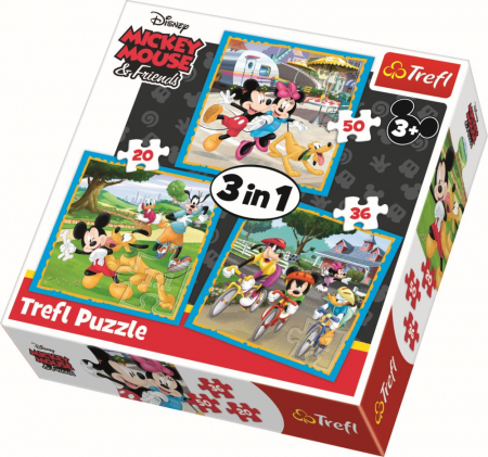 Varsta recomandata - PUZZLE TREFL 3IN1 MICKEY MOUSE SI PRIETENII