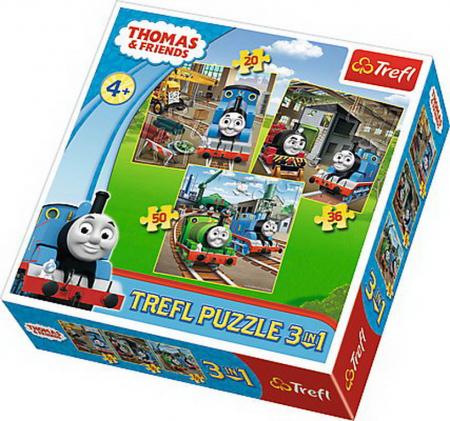 Puzzle Trefl 3 in 1, Thomas intra in Actiune [0]