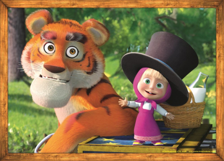 Puzzle Trefl 4 in 1, Masha and the Bear, Aventuri in padure [1]