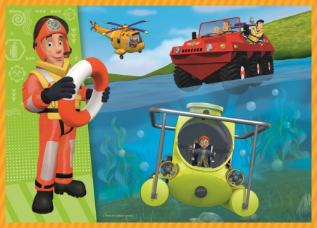 Puzzle Trefl 4 in 1 Pompierul Sam in actiune [4]