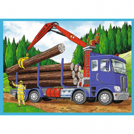 Puzzle Trefl 4 in 1 - Utilaje Constructii, 12/15/20/24 piese [1]