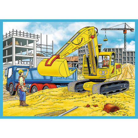 Puzzle Trefl 4 in 1 - Utilaje Constructii, 12/15/20/24 piese [3]
