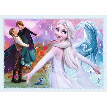Puzzle Trefl 4in1 Frozen2 Padurea Magica [3]