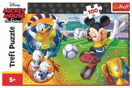 Puzzle Trefl, Disney Mickey Mouse pe terenul de sport, 100 piese [2]