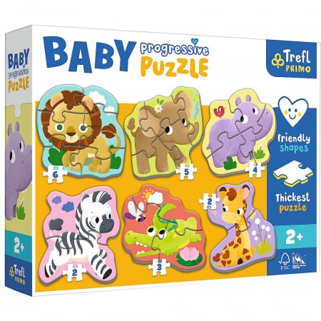 Puzzle 0-3 ani - Puzzle Trefl Primo Baby Progressive Safari