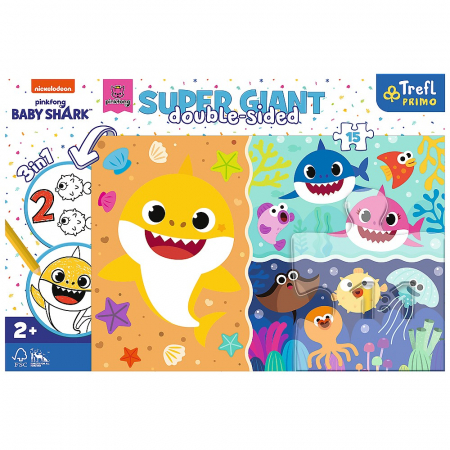 TREFL Primo Puzzle Trefl Primo Super Giant 15 Baby Shark [3]