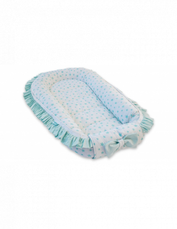 Set 5 piese Baby Nest Premium din Bumbac, model fundita menta [2]