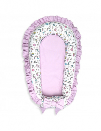 Set 5 piese Baby Nest Premium din Bumbac, unicorn cu roz deschis [2]
