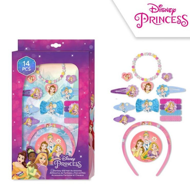 Jucarii - Set accesorii de păr Disney Printese, colier si brățară