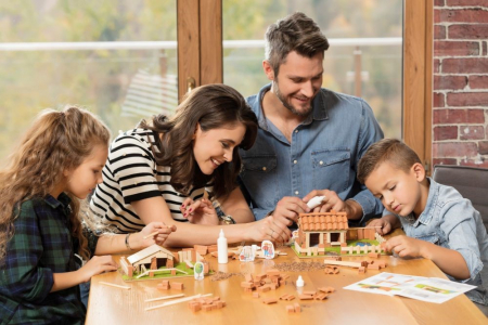 Set Constructie Brick Trick Ferma Mare Din Caramidute Ceramice [4]