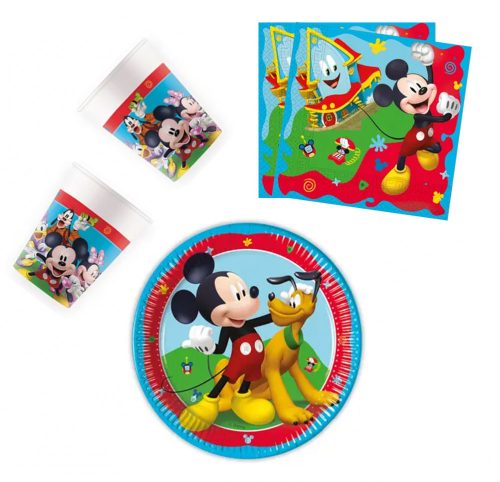 Articole petrecere - Set de petrecere din 32 de piese Mickey Mouse si casa Distractiei