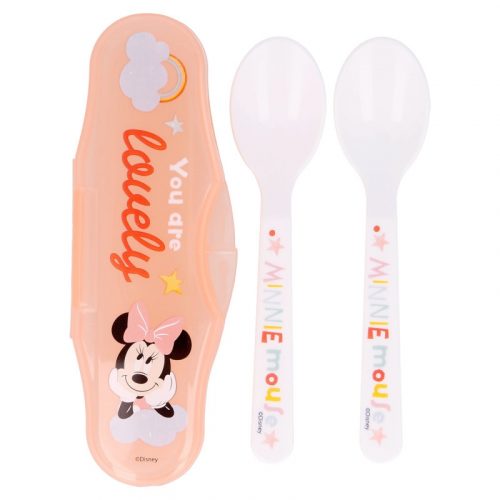 Caserole pentru gustari si sticlute de apa - Set de tacâmuri Minnie Mouse pentru calatorie