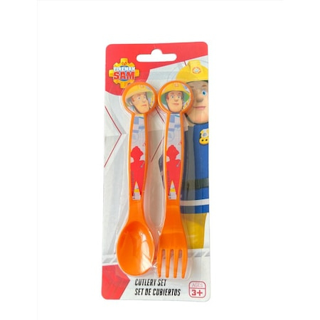 Caserole pentru gustari si sticlute de apa - Set de tacâmuri Pompierul Sam (2 bucăți)