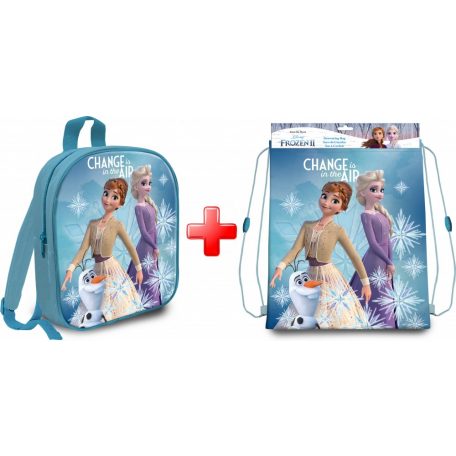 Set ghiozdan si geanta sport Frozen pentru gradinita [0]