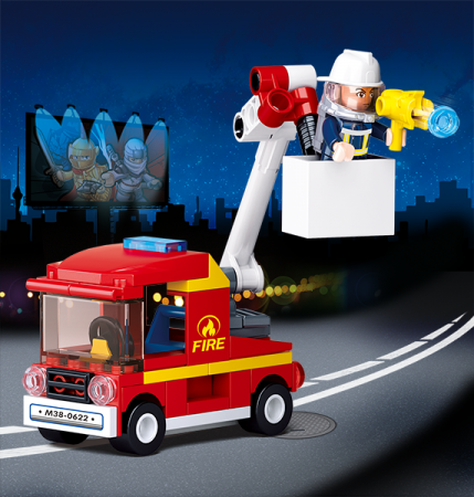 Set De Constructie Sluban– Mini Masina De Interventie Cu Scara [1]